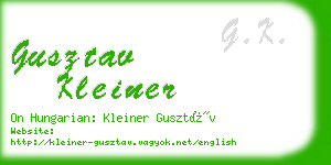 gusztav kleiner business card